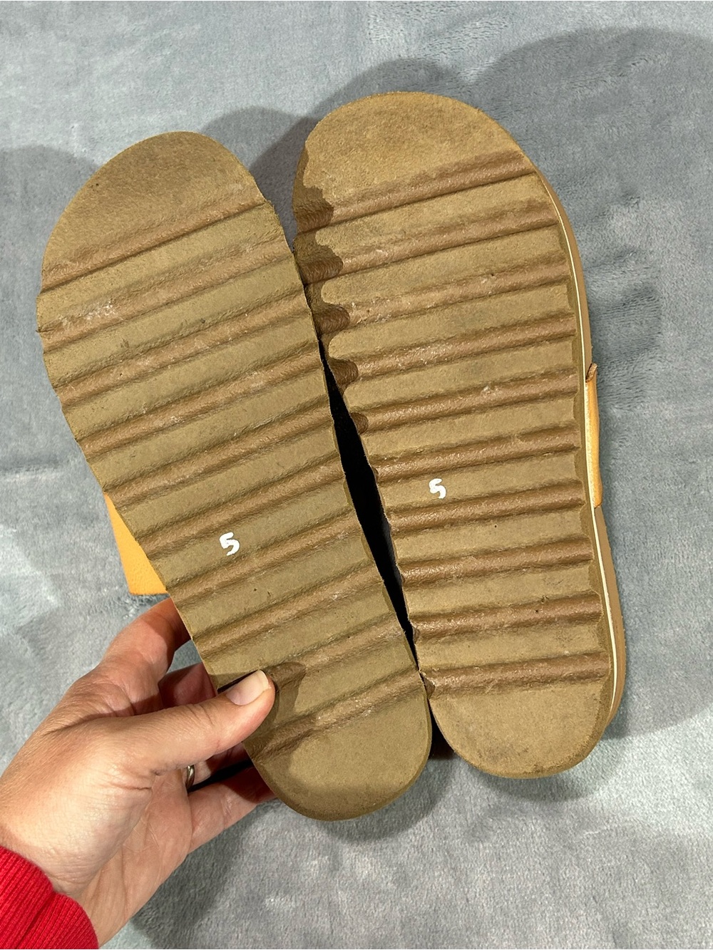 Reef size 7 women’s sol hi platform sandals flip flops shoes Tan Leather - Picture 4 of 4